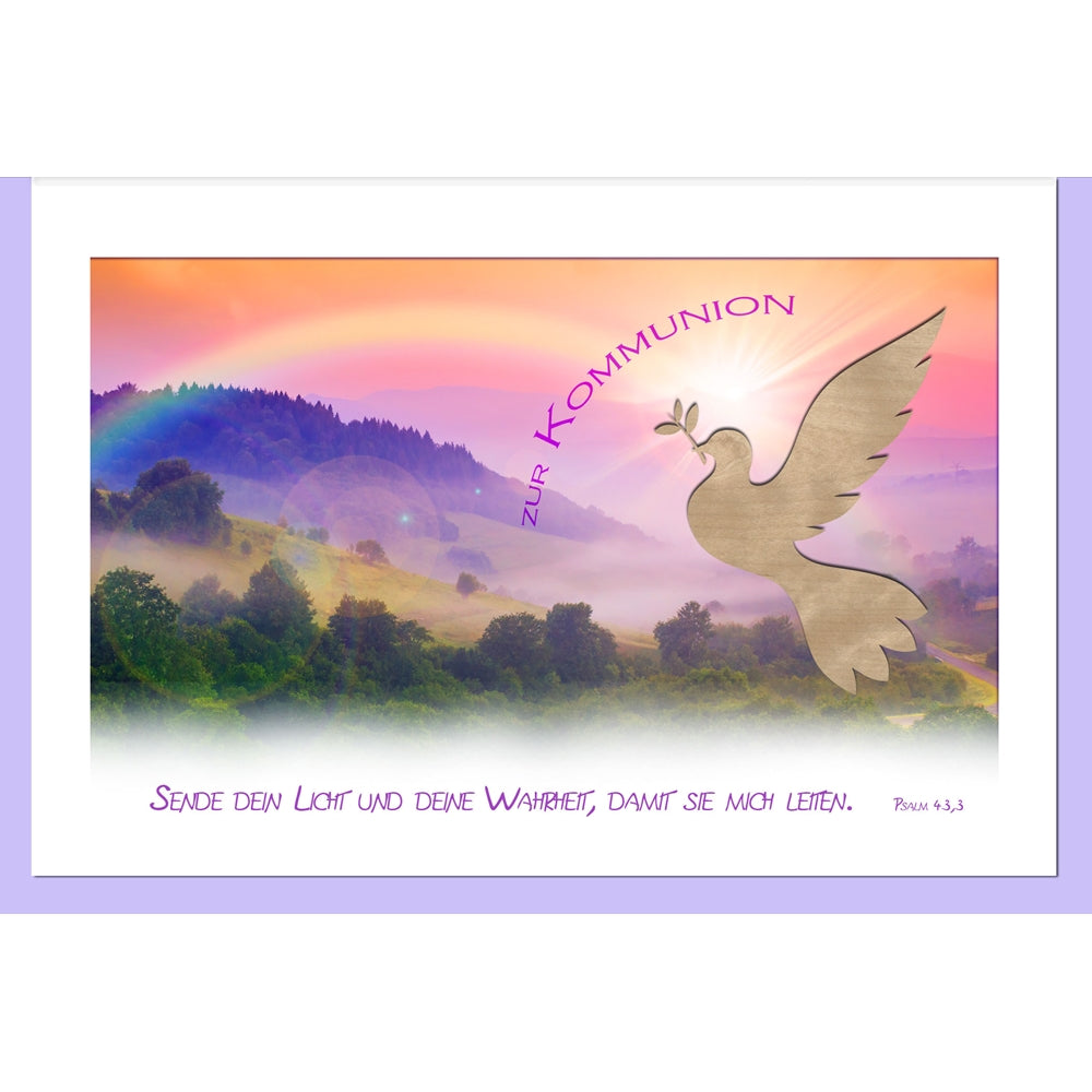 metALUm Karte zur Kommunion REGENBOGEN - 1211044