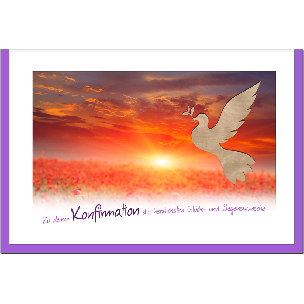 Grußkarten XXL/Mohnfeld/Konfirmation