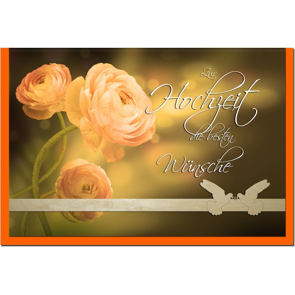 metALUm Karte zur Hochzeit ROSEN - 1207004S