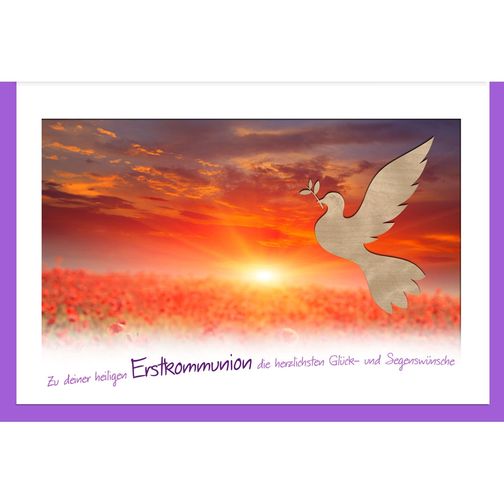 Grußkarten XXL/Mohnfeld/Kommunion