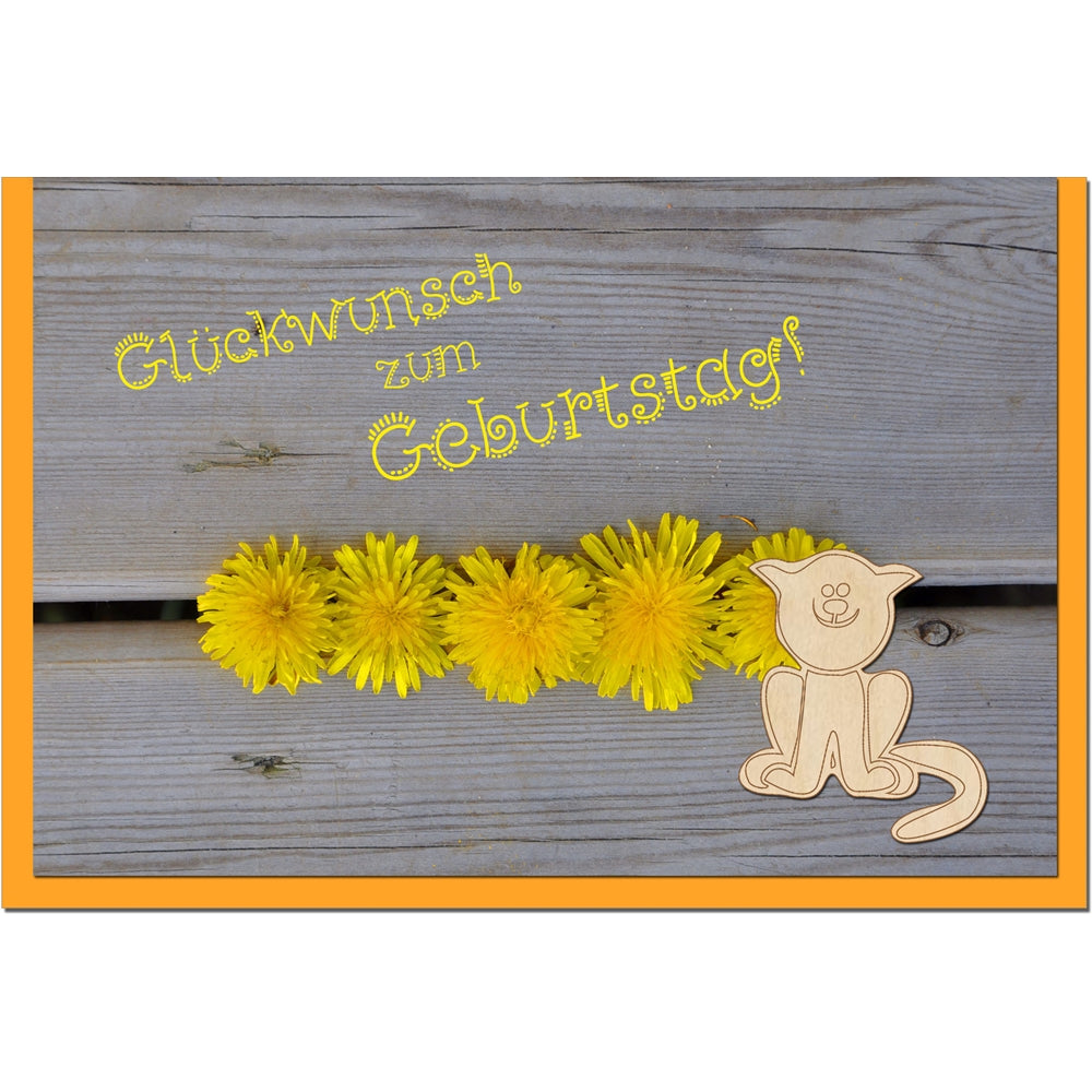 metALUm Geburtstagskarte KATZE - 1206012S