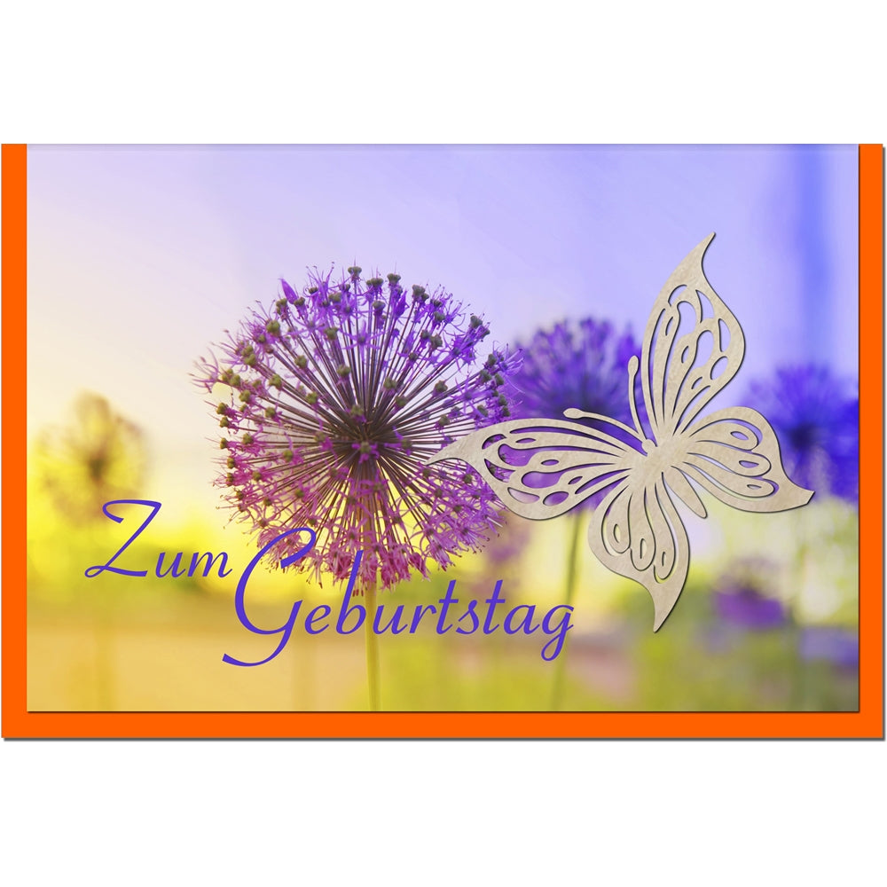 metALUm Geburtstagskarte SCHMETTERLING - 1206016S