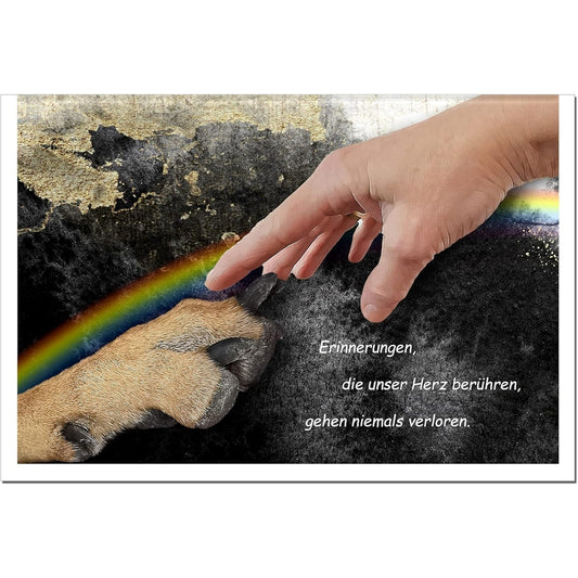 metALUm Tier - Trauerkarte Hund – Erinnerungen, die unser Herz berühren