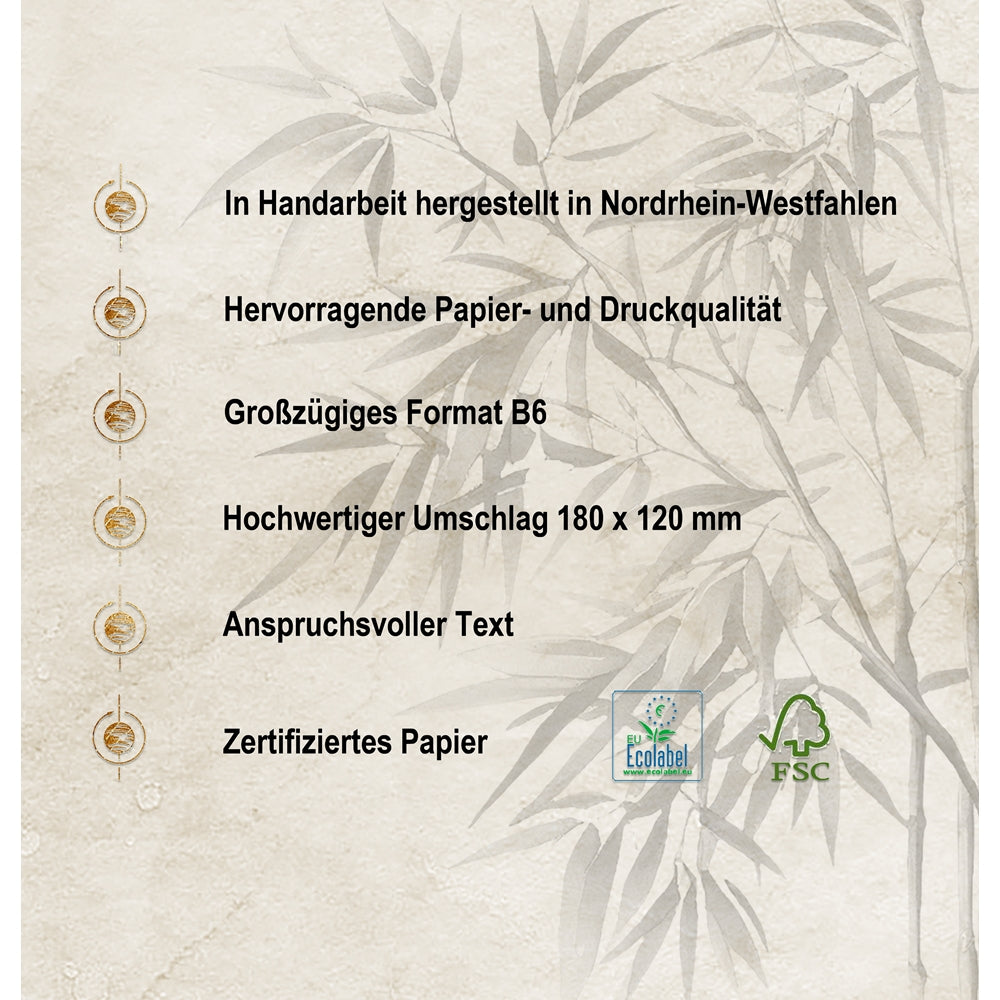 metALUm Trauerkarte B6 – Beileidskarte Mohnblume mit Sinnspruch „Wenn ihr mich sucht“ mit weißem Umschlag
