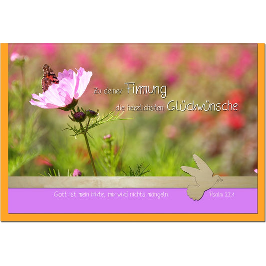 metALUm Karte zur Firmung MOHN - 1212008FS