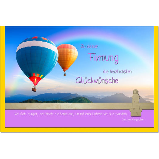 metALUm Karte zur Firmung BALLONS - 1212011FS