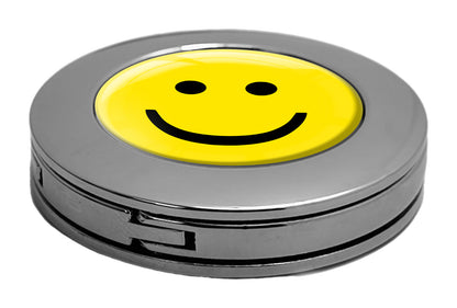 metALUm Taschenaufhänger in runder Form Smiley