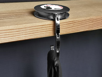 metALUm Taschenaufhänger Handtaschenhalter Katze mit faltbarem Magnetverschluss #2601005