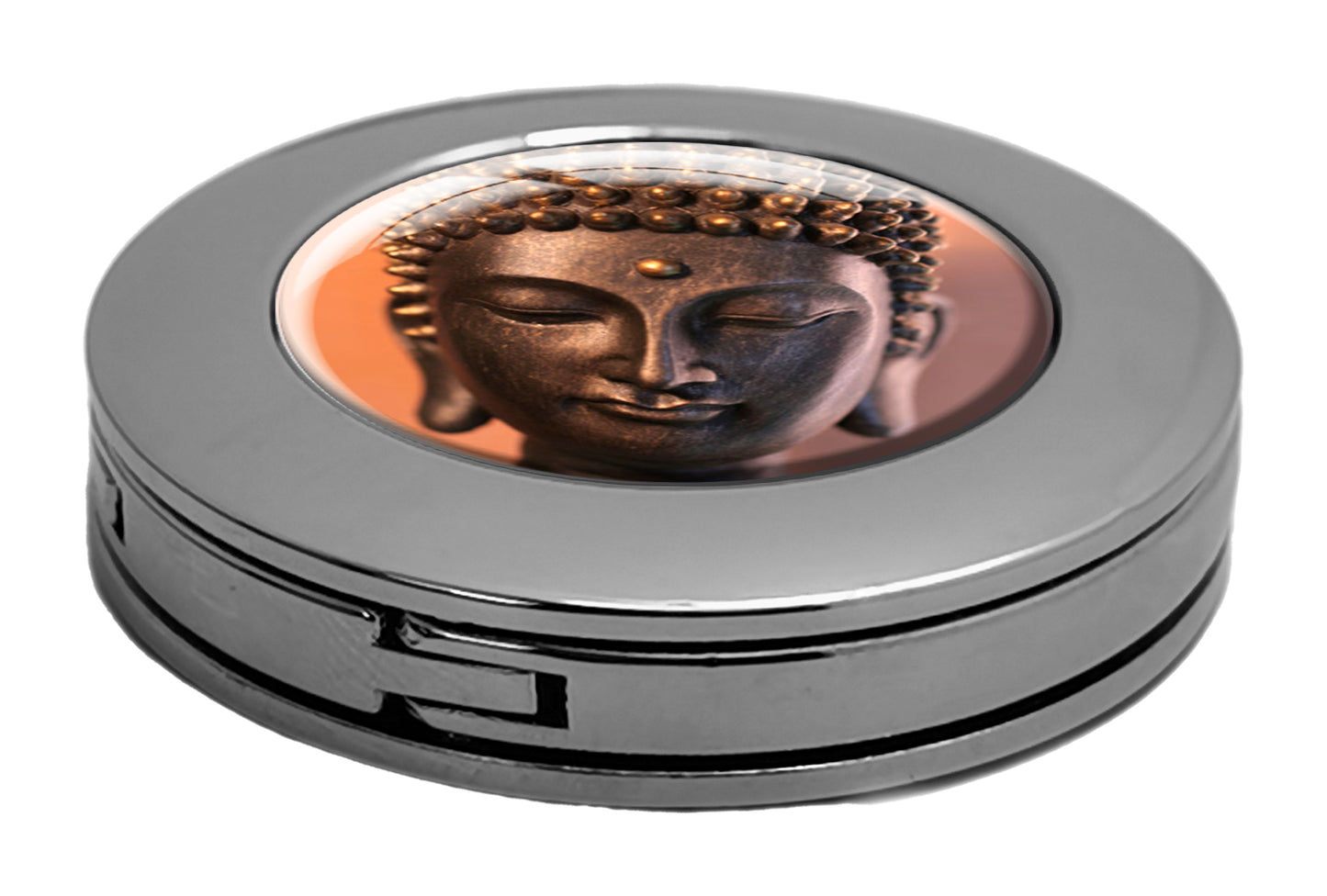 metALUm Taschenaufhänger Handtaschenhalter Buddah mit faltbarem Magnetverschluss #2601011