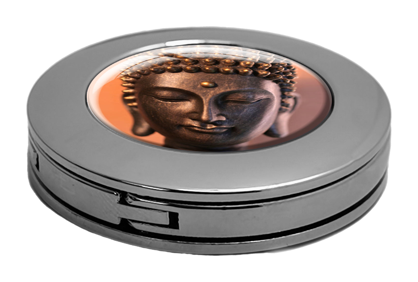 metALUm Taschenaufhänger Handtaschenhalter Buddah mit faltbarem Magnetverschluss #2601011