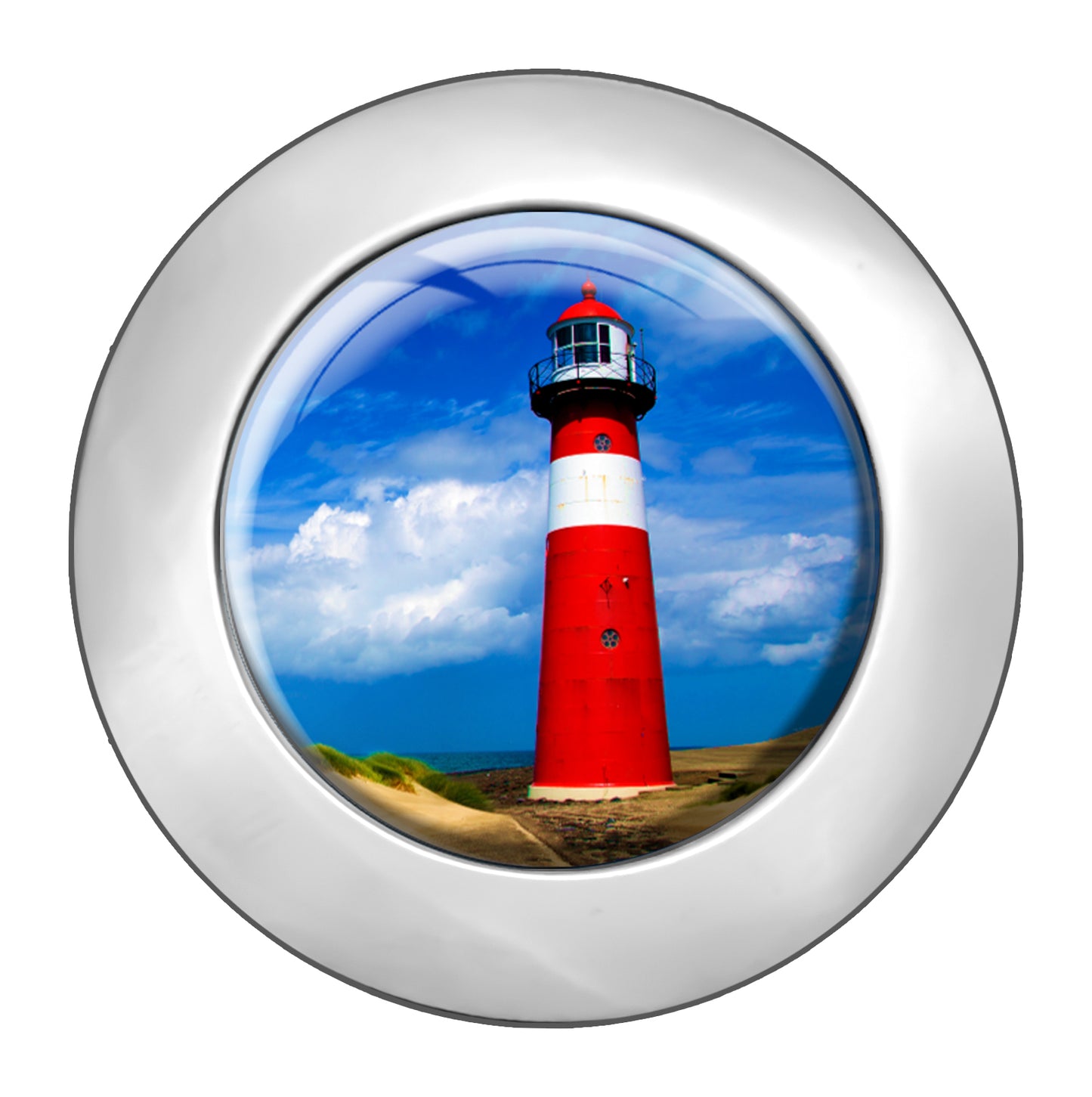 metALUm Taschenaufhänger Handtaschenhalter Leuchtturm mit faltbarem Magnetverschluss #2601014