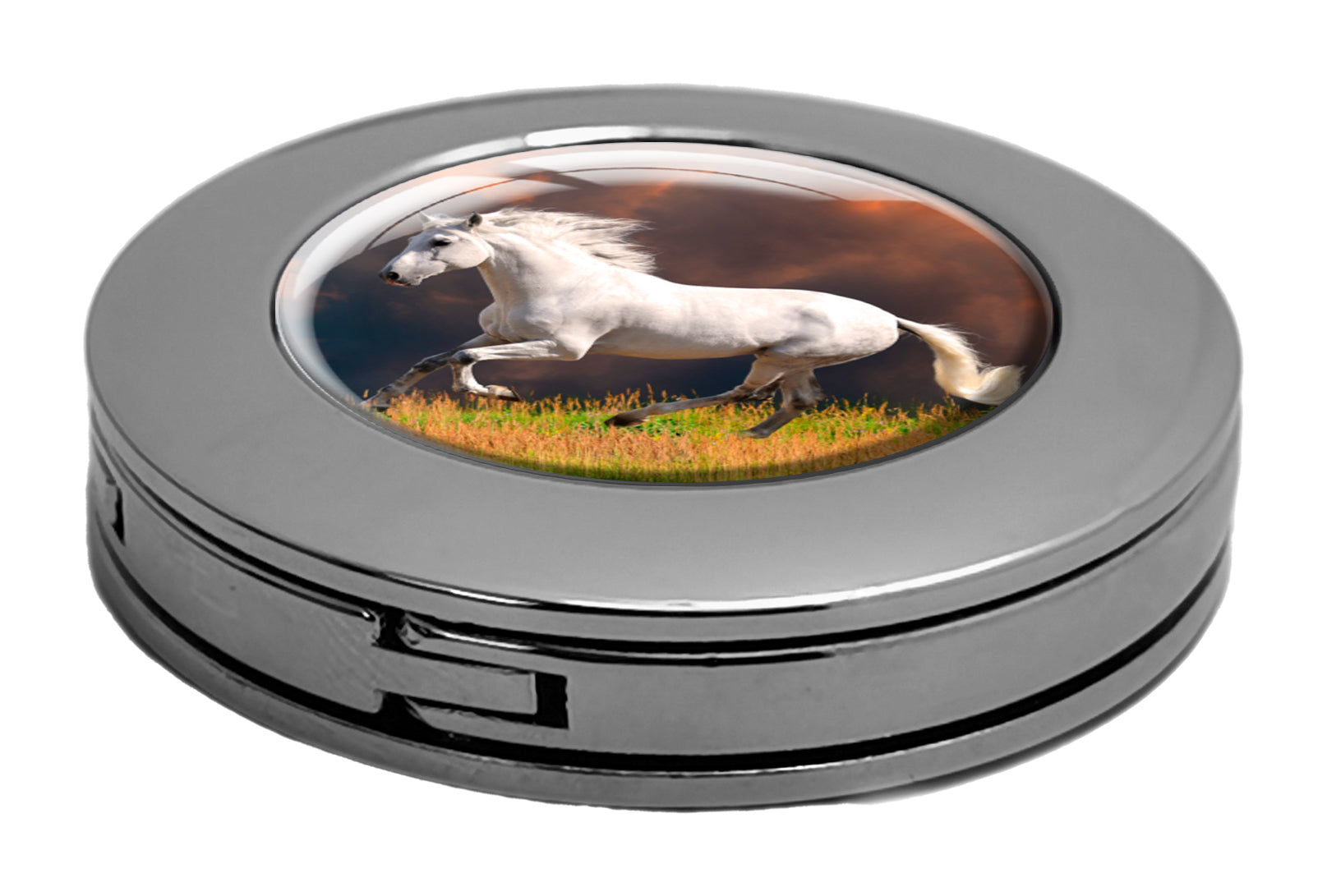 metALUm Taschenaufhänger Handtaschenhalter Pferd mit faltbarem Magnetverschluss #2601015