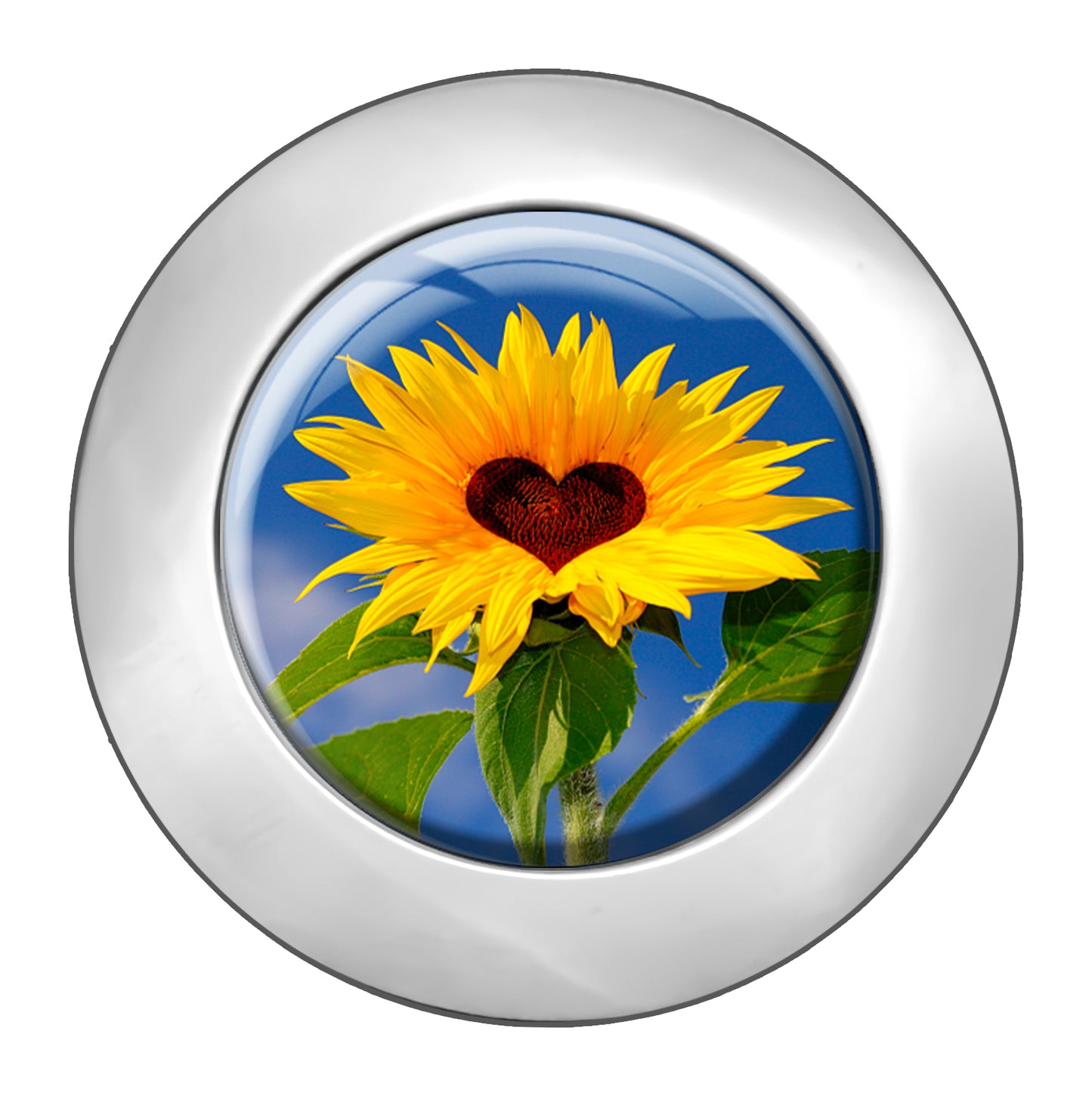 metALUm Taschenaufhänger Handtaschenhalter Sonnenblume mit faltbarem Magnetverschluss #2601016