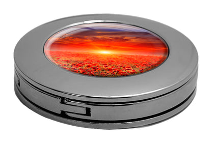 metALUm Taschenaufhänger Handtaschenhalter MOHNFELD mit faltbarem Magnetverschluss #2601017