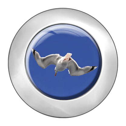 metALUm Taschenaufhänger Handtaschenhalter MÖWE mit faltbarem Magnetverschluss #2601020