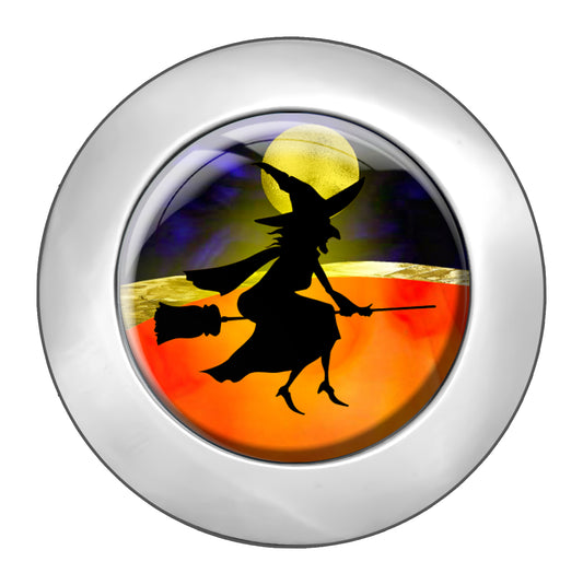 metALUm Taschenaufhänger Handtaschenhalter Hexe mit faltbarem Magnetverschluss #2601028