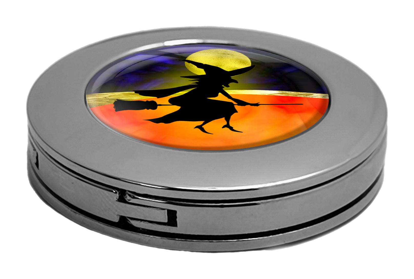 metALUm Taschenaufhänger Handtaschenhalter Hexe mit faltbarem Magnetverschluss #2601028