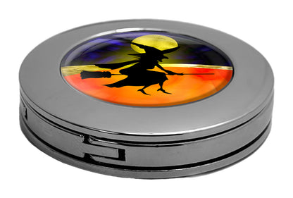 metALUm Taschenaufhänger Handtaschenhalter Hexe mit faltbarem Magnetverschluss #2601028