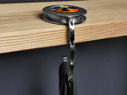 metALUm Taschenaufhänger Handtaschenhalter Hexe mit faltbarem Magnetverschluss #2601028