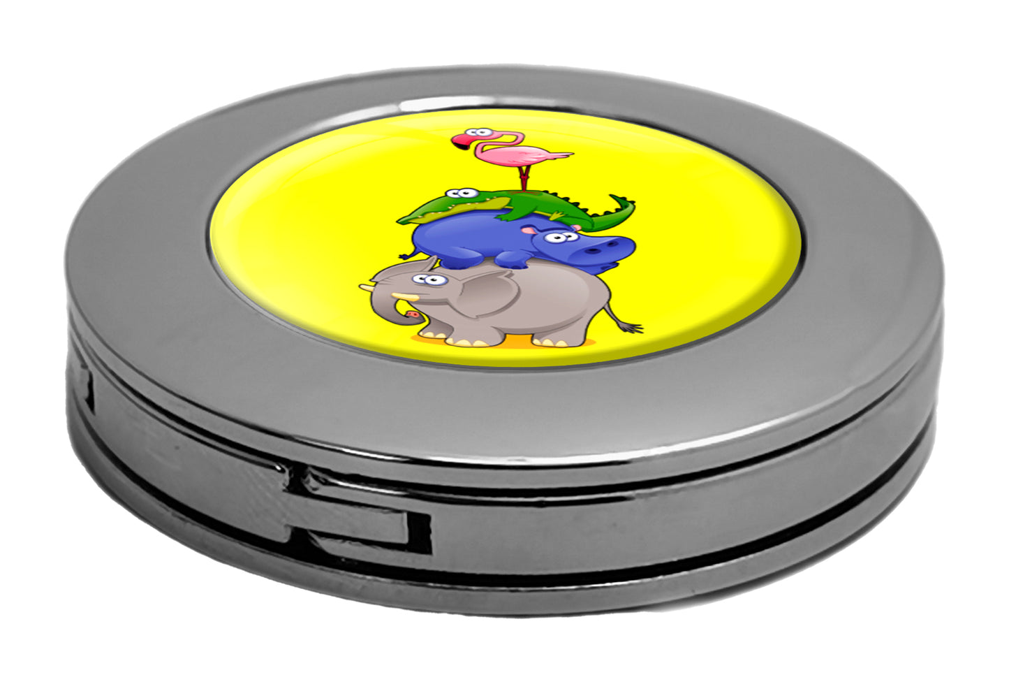 metALUm Taschenaufhänger Handtaschenhalter Bremer STADTMUSIKANTEN mit faltbarem Magnetverschluss #2601029