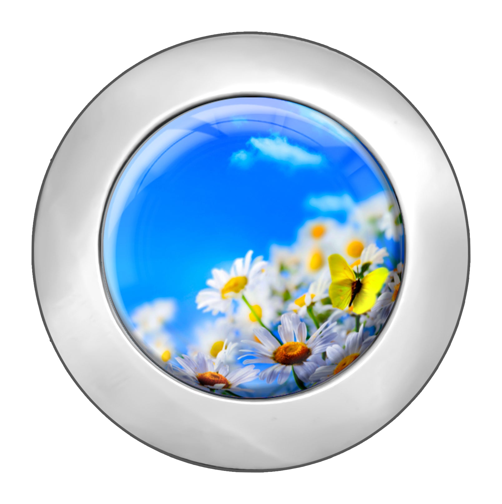 metALUm Taschenaufhänger Handtaschenhalter BLUMENWIESE mit faltbarem Magnetverschluss #2601031