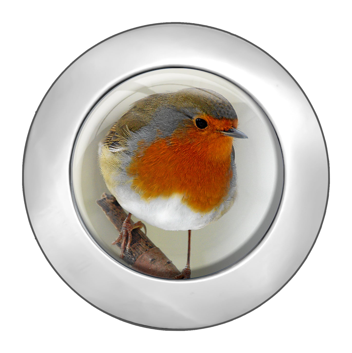 metALUm Taschenaufhänger Handtaschenhalter ROTKEHLCHEN mit faltbarem Magnetverschluss #2601037