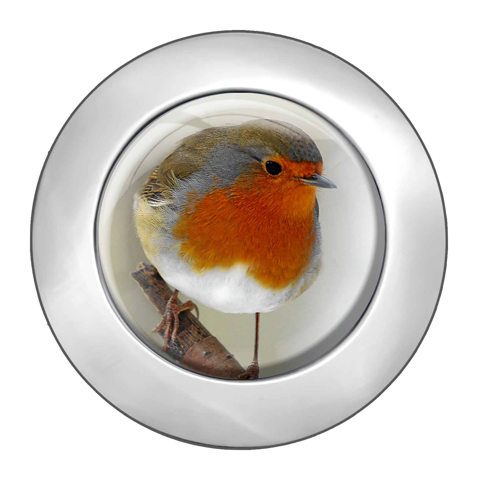 metALUm Taschenaufhänger Handtaschenhalter ROTKEHLCHEN mit faltbarem Magnetverschluss #2601037