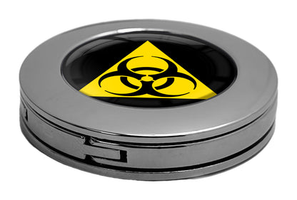 metALUm Taschenaufhänger Handtaschenhalter Biohazard mit faltbarem Magnetverschluss #2601039