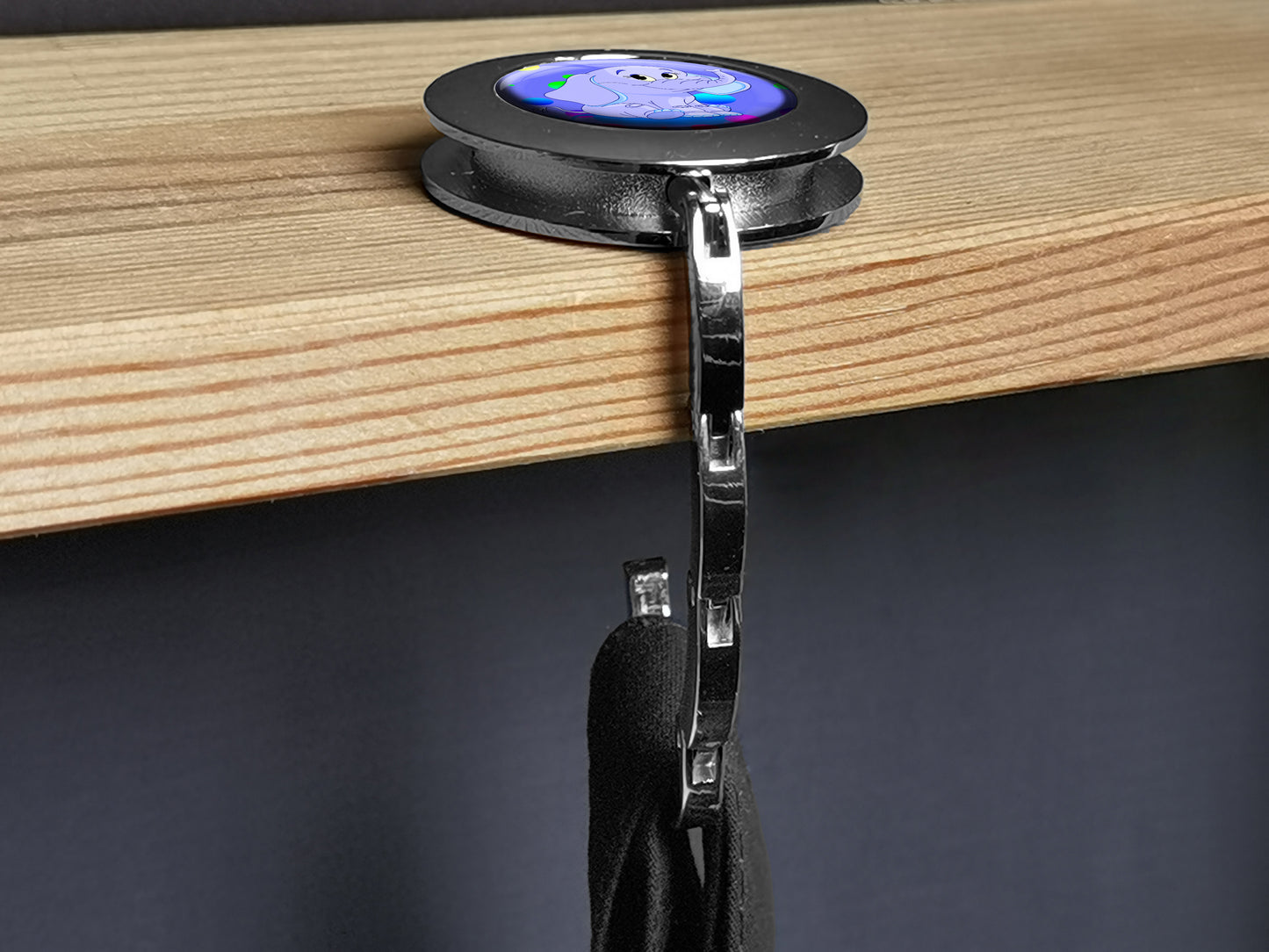 metALUm Taschenaufhänger Handtaschenhalter Elefant mit faltbarem Magnetverschluss #2601044