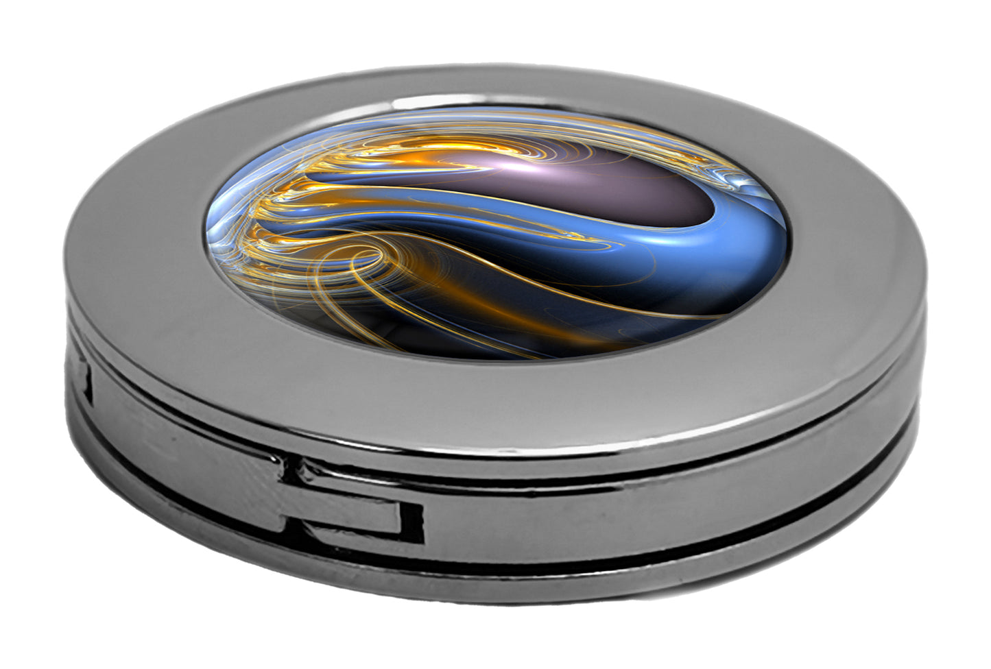 metALUm Taschenaufhänger Handtaschenhalter FRAKTAL Muster mit faltbarem Magnetverschluss #2601052