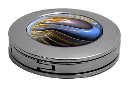 metALUm Taschenaufhänger Handtaschenhalter FRAKTAL Muster mit faltbarem Magnetverschluss #2601052