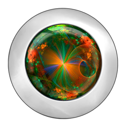 metALUm Taschenaufhänger Handtaschenhalter FRAKTAL Muster mit faltbarem Magnetverschluss #2601053