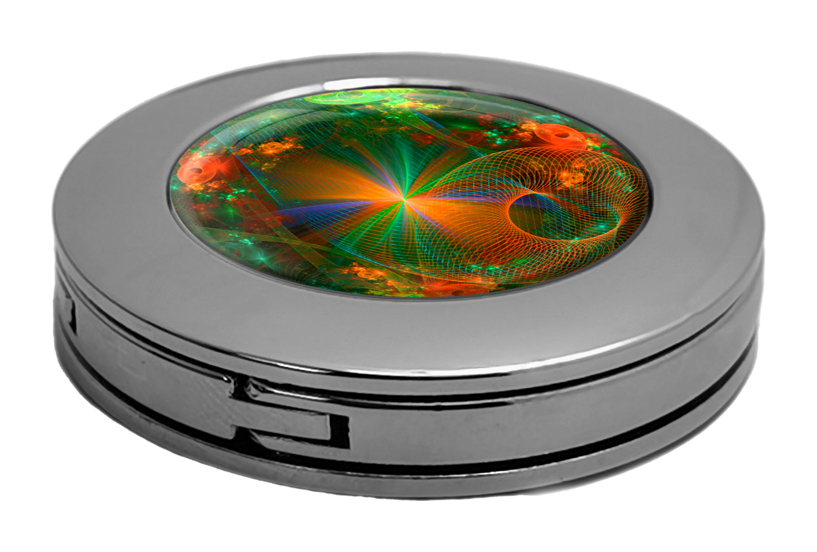 metALUm Taschenaufhänger Handtaschenhalter FRAKTAL Muster mit faltbarem Magnetverschluss #2601053