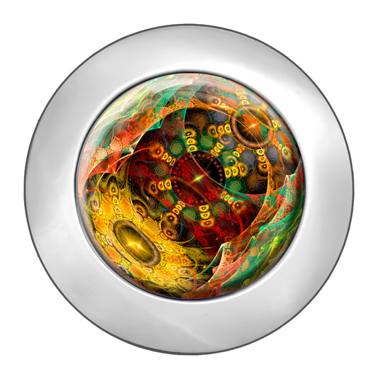 metALUm Taschenaufhänger Handtaschenhalter FRAKTAL Muster mit faltbarem Magnetverschluss #2601054