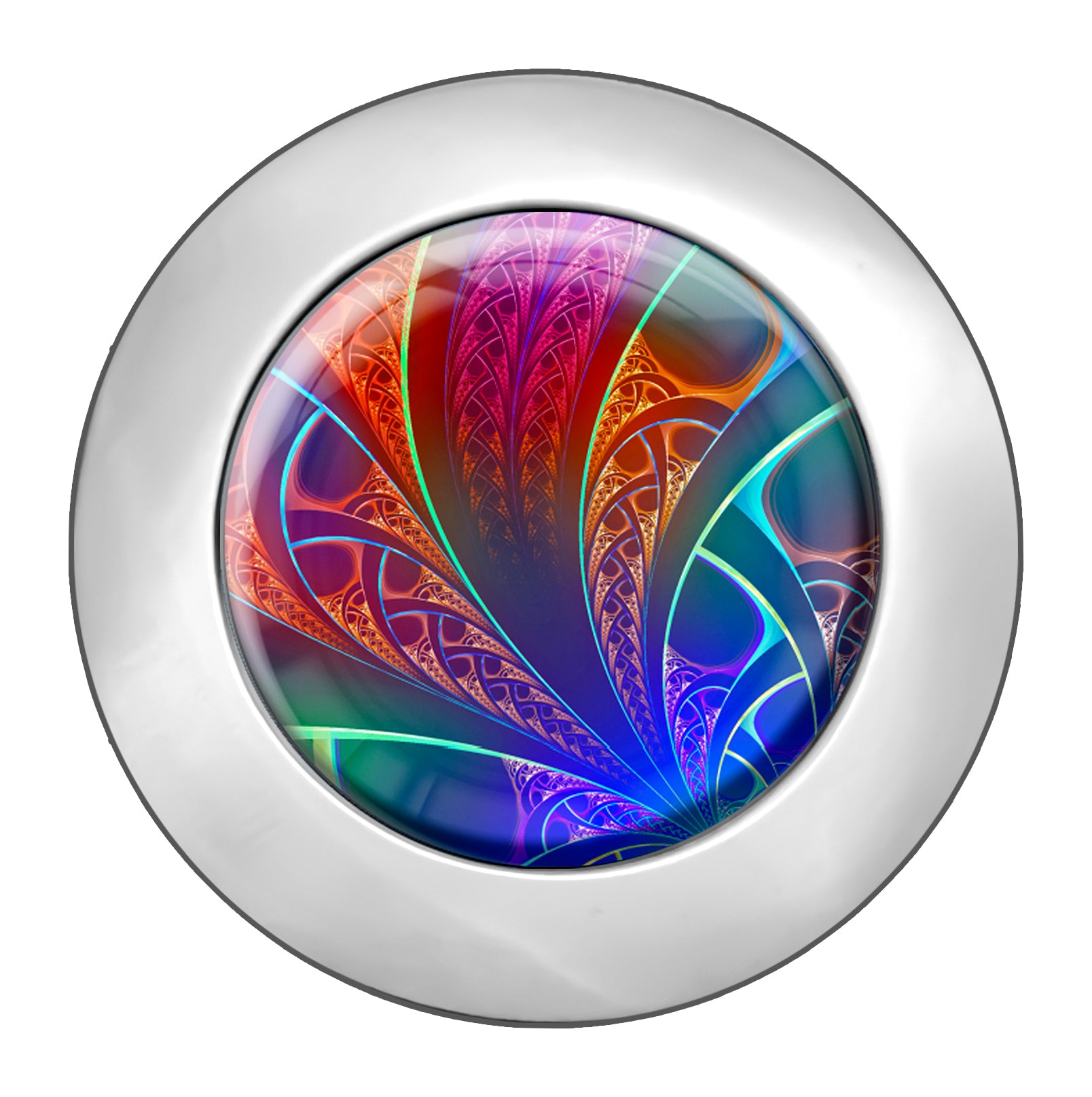 metALUm Taschenaufhänger Handtaschenhalter FRAKTAL Muster mit faltbarem Magnetverschluss #2601055