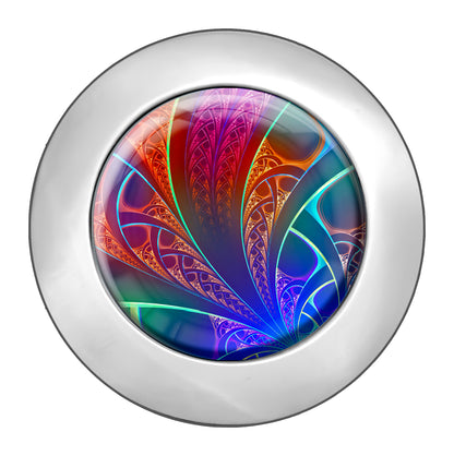 metALUm Taschenaufhänger Handtaschenhalter FRAKTAL Muster mit faltbarem Magnetverschluss #2601055