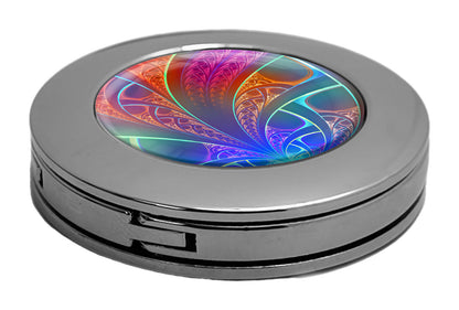 metALUm Taschenaufhänger Handtaschenhalter FRAKTAL Muster mit faltbarem Magnetverschluss #2601055