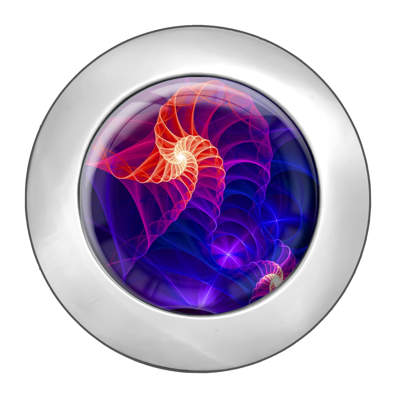 metALUm Taschenaufhänger Handtaschenhalter FRAKTAL Muster mit faltbarem Magnetverschluss #2601056