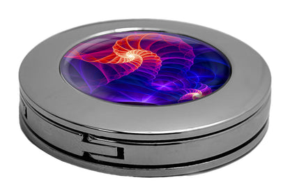 metALUm Taschenaufhänger Handtaschenhalter FRAKTAL Muster mit faltbarem Magnetverschluss #2601056