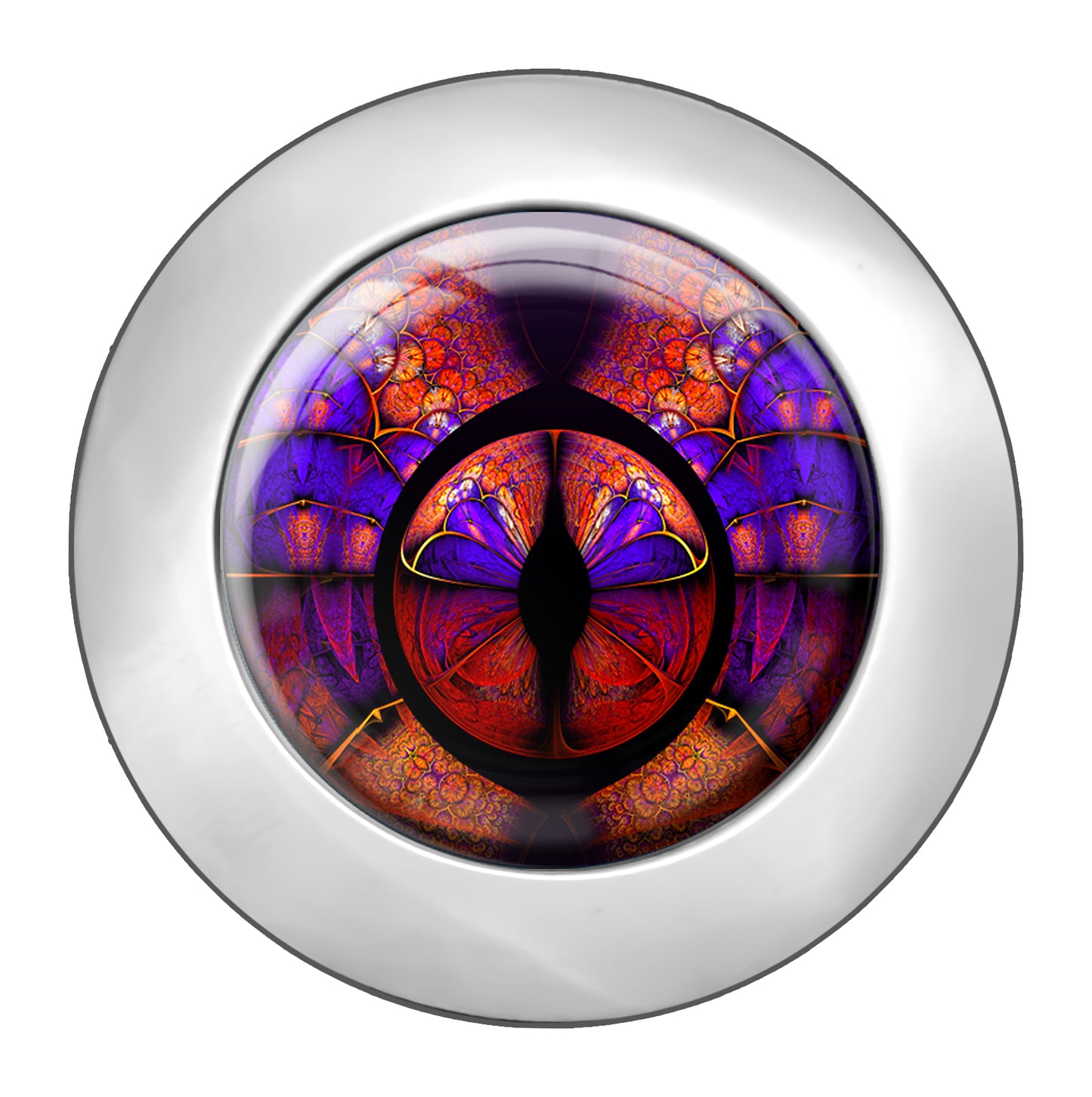 metALUm Taschenaufhänger Handtaschenhalter FRAKTAL Muster mit faltbarem Magnetverschluss #2601057