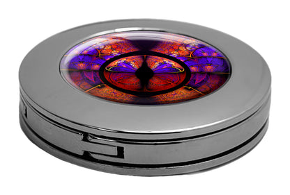 metALUm Taschenaufhänger Handtaschenhalter FRAKTAL Muster mit faltbarem Magnetverschluss #2601057