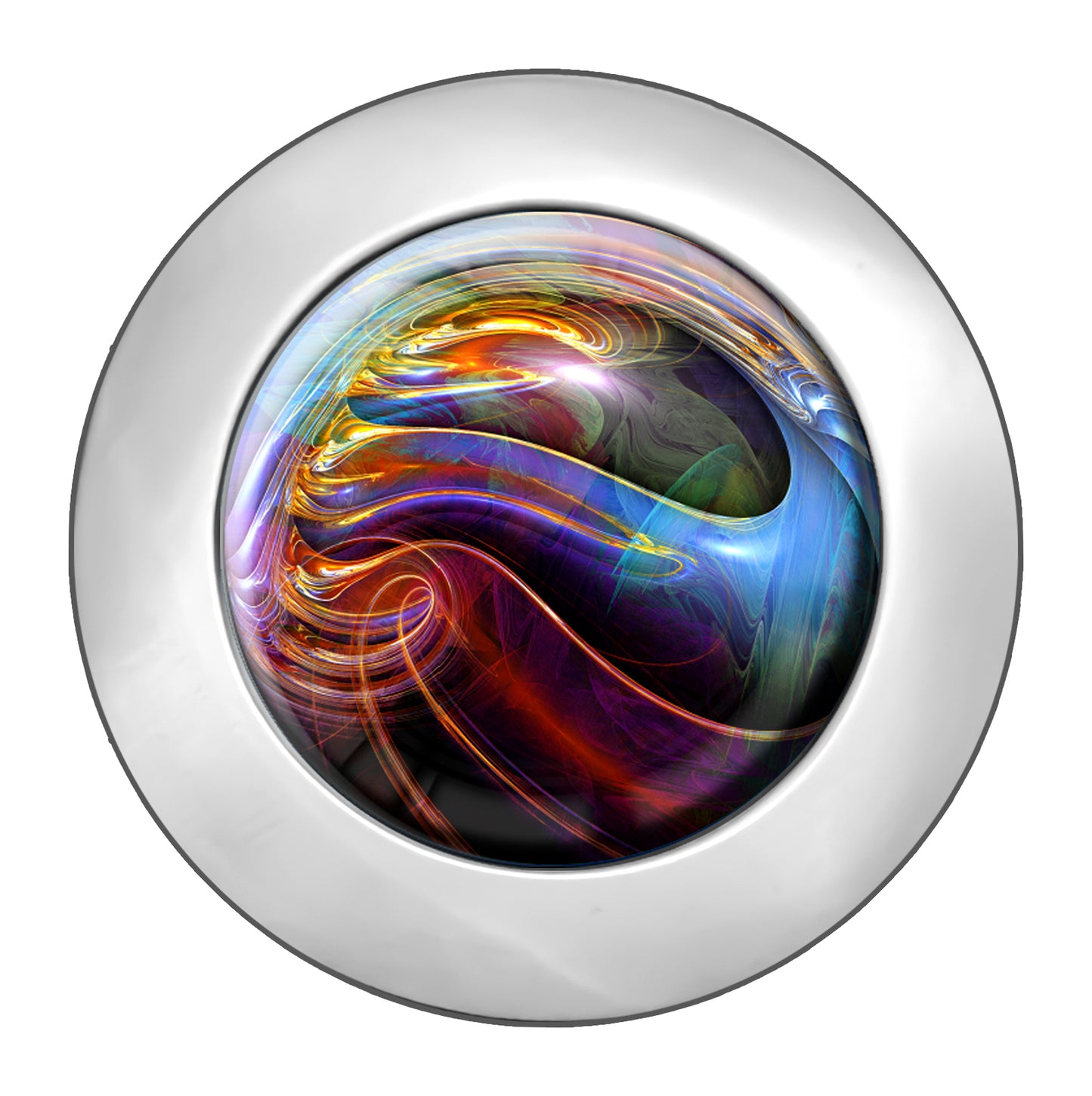 metALUm Taschenaufhänger Handtaschenhalter FRAKTAL Muster mit faltbarem Magnetverschluss #2601060