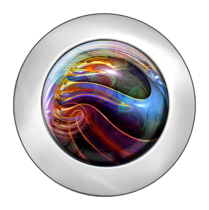 metALUm Taschenaufhänger Handtaschenhalter FRAKTAL Muster mit faltbarem Magnetverschluss #2601060