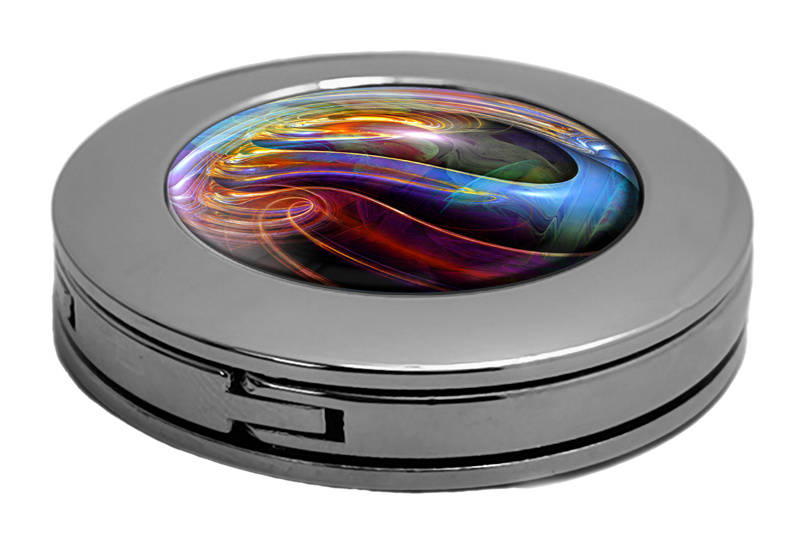 metALUm Taschenaufhänger Handtaschenhalter FRAKTAL Muster mit faltbarem Magnetverschluss #2601060