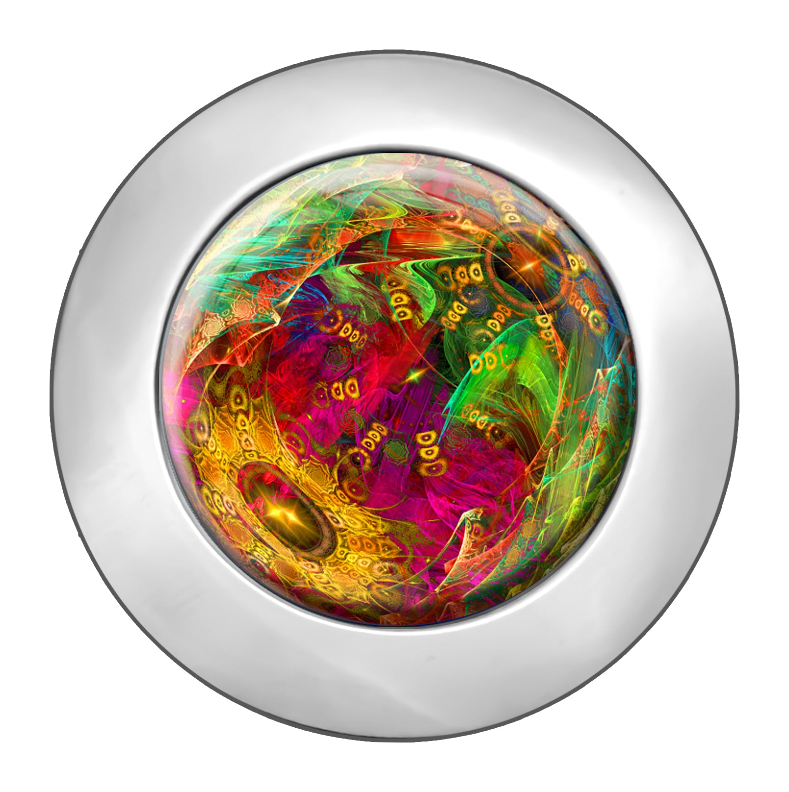 metALUm Taschenaufhänger Handtaschenhalter FRAKTAL Muster mit faltbarem Magnetverschluss #2601061