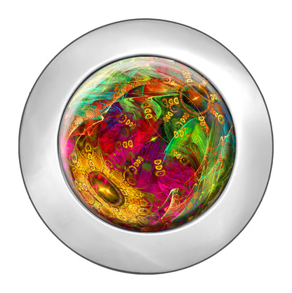 metALUm Taschenaufhänger Handtaschenhalter FRAKTAL Muster mit faltbarem Magnetverschluss #2601061