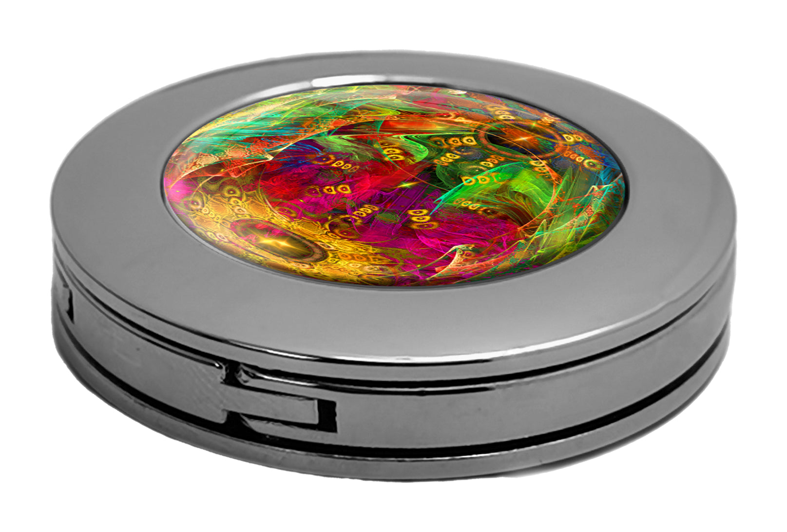 metALUm Taschenaufhänger Handtaschenhalter FRAKTAL Muster mit faltbarem Magnetverschluss #2601061