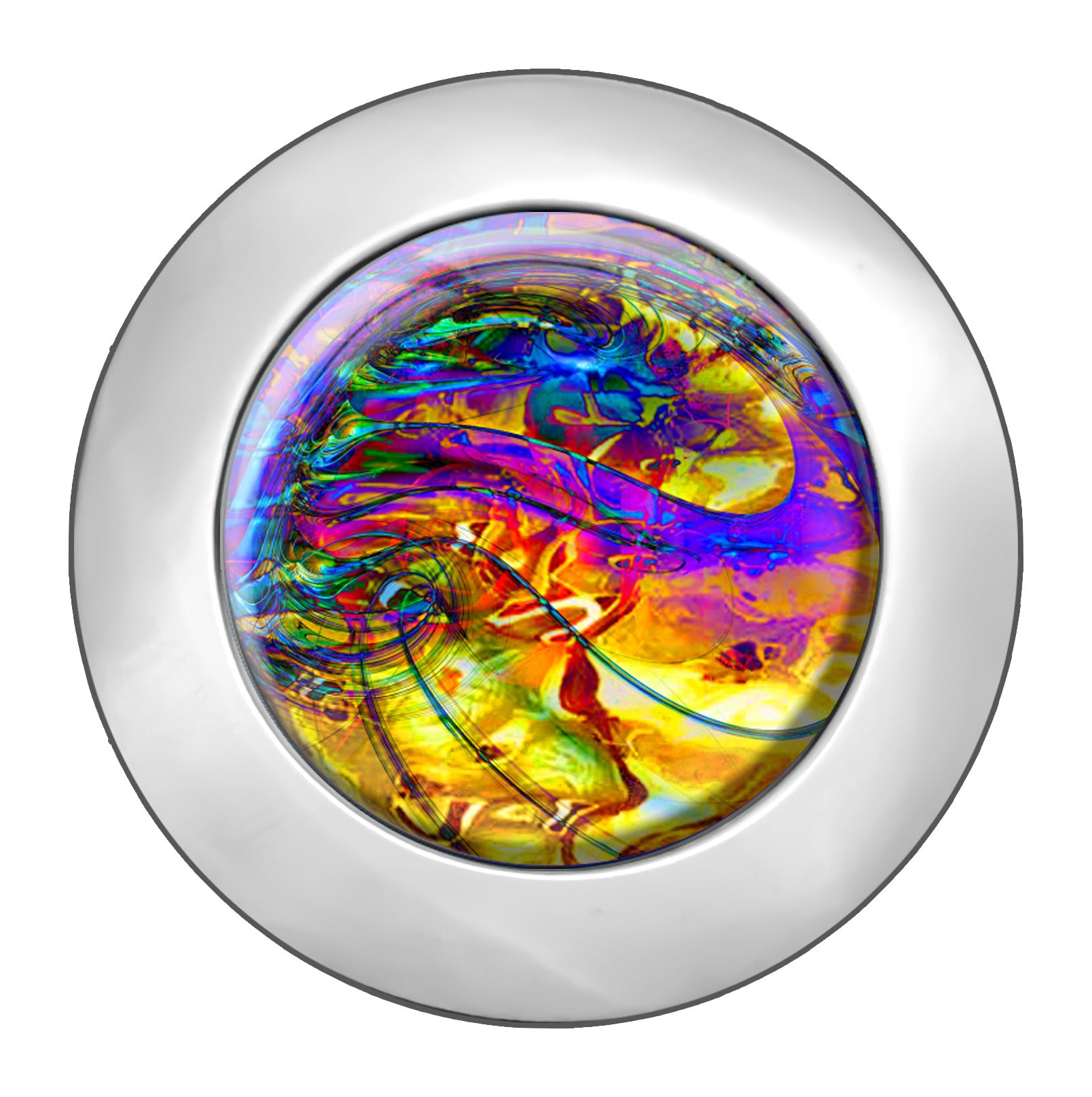 metALUm Taschenaufhänger Handtaschenhalter FRAKTAL Muster mit faltbarem Magnetverschluss #2601062