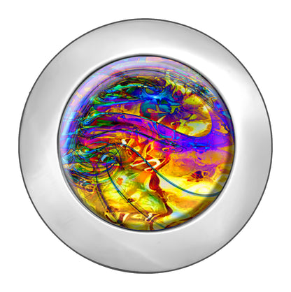 metALUm Taschenaufhänger Handtaschenhalter FRAKTAL Muster mit faltbarem Magnetverschluss #2601062