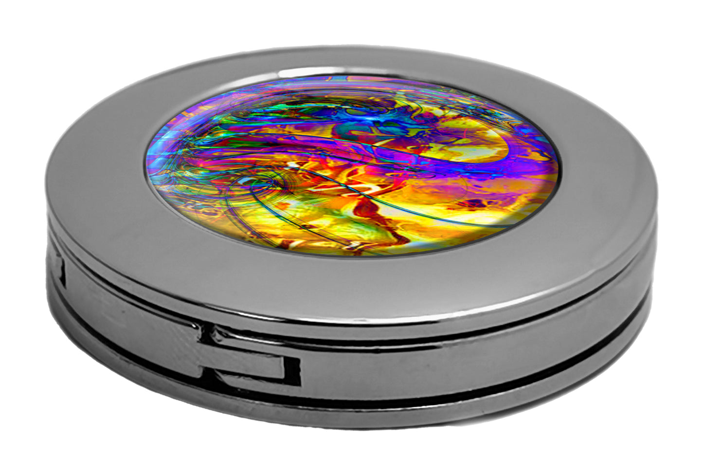 metALUm Taschenaufhänger Handtaschenhalter FRAKTAL Muster mit faltbarem Magnetverschluss #2601062